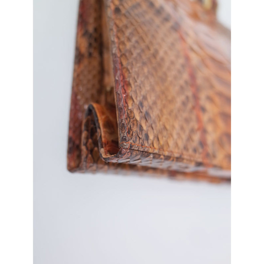 Fendi Python Handbag Brown - image 4